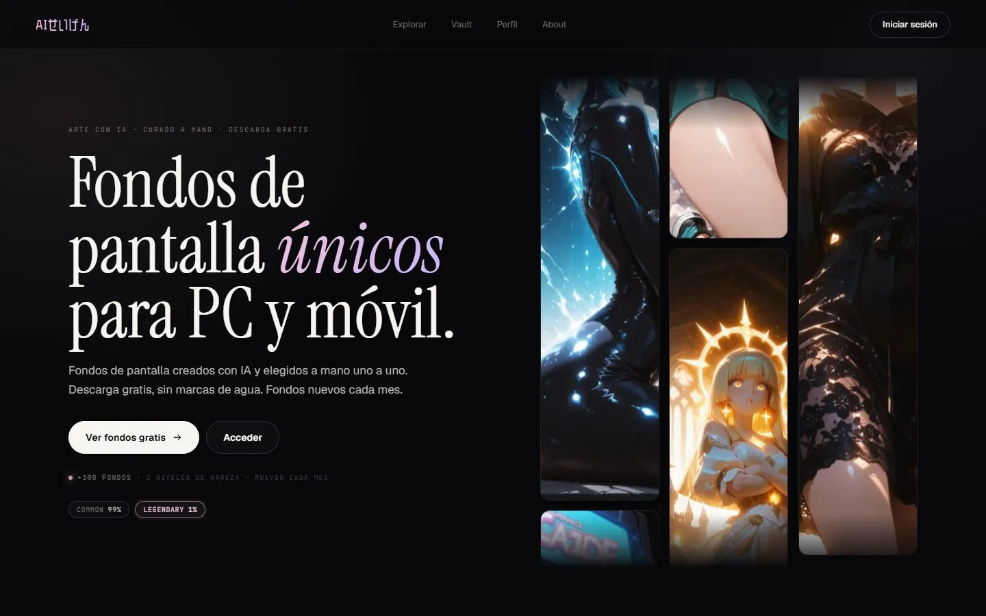 Captura de AIseigen: Galería de fondos de pantalla